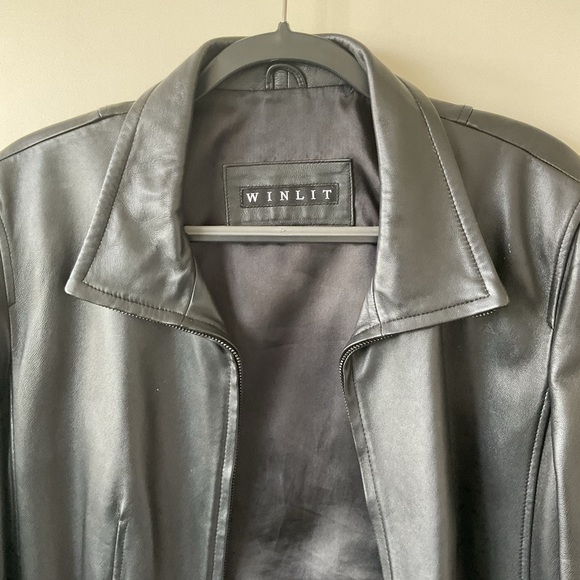 Black Leather Jacket for Women - Picture 3 of 4